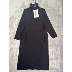 NWT New Women with Control Black Cowl Neck Tummy Control Dress Size XL